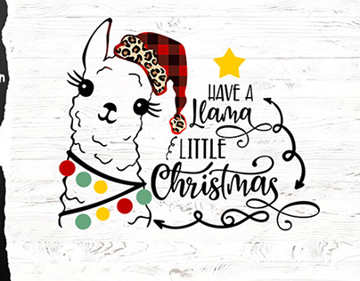 Llama Christmas Sublimation PNG Digital Design