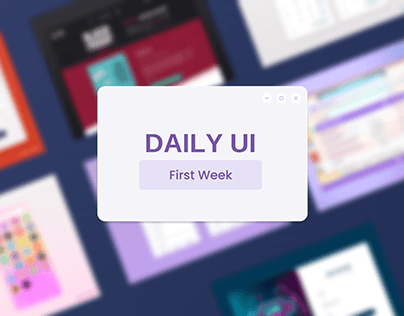 Daily UI - First Week