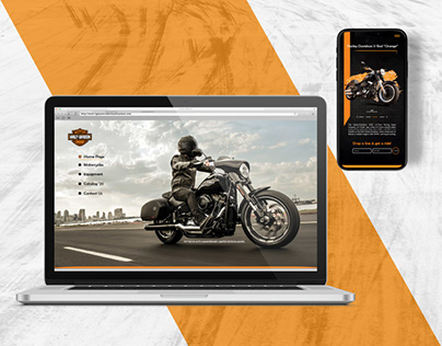 One page project for HARLEY DAVIDSON (studential work)