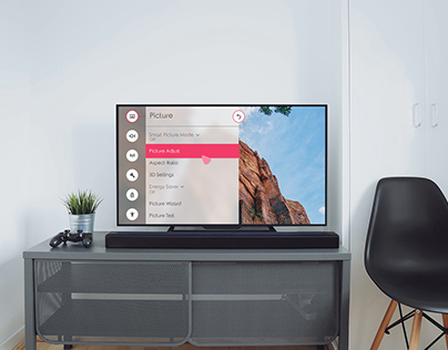Smart TV UI Settings Screen