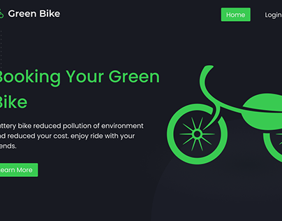 Green Bike Booking app and Landing Screen