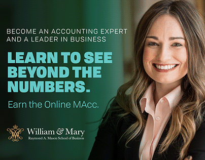 William & Mary Online Master's in Accounting Creative