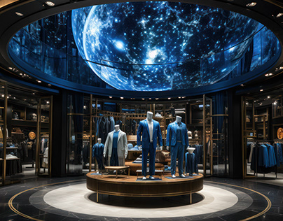 Galactic space luxury store :: Midjourney