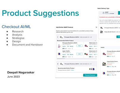 Product Suggestions using AI/ML in checkout