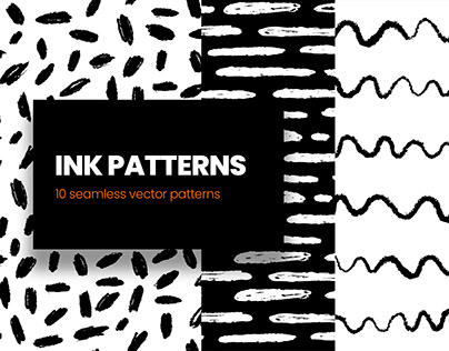 Seamless ink patterns