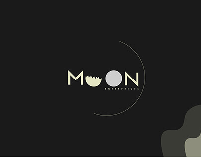 Light On Dark Moon || An aesthetic Moon Logo || Vector