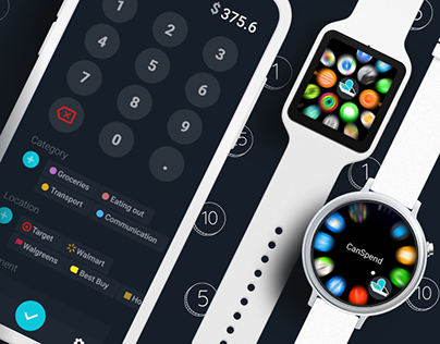 Minimalistic expense tracking app + smartwatch app