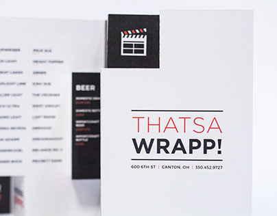 Thatsa Wrapp! Menu redesign