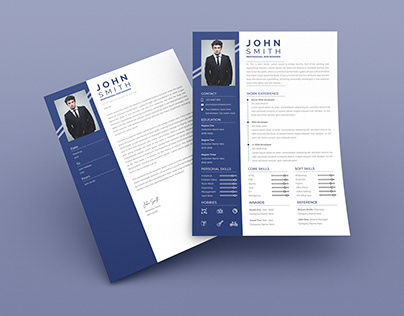 Professional Resume/CV & Cover Letter Design Template