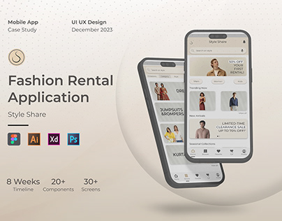 Style Share - Clothes Rental App UX UI Case Study