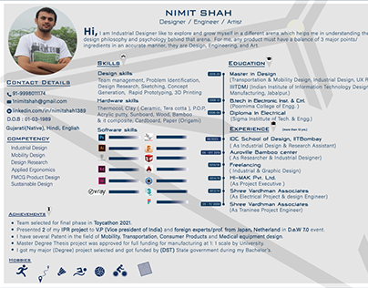 Project thumbnail - CV Nimit Shah
