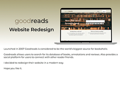Goodreads- Website Redesign