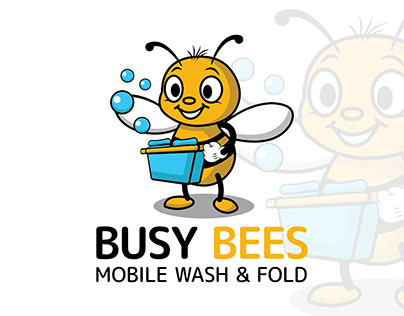 Busy Bees Mascot Logo