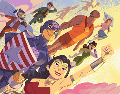Awesome Asian Americans illustrations