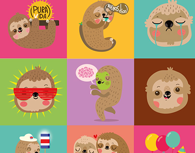 Sloth stickers