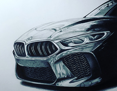Desenho Realista de uma BMW/ Realistic Drawing BMW