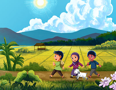 Illustration For Moslem Picture Book