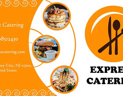 Express Catering Business Card Design
