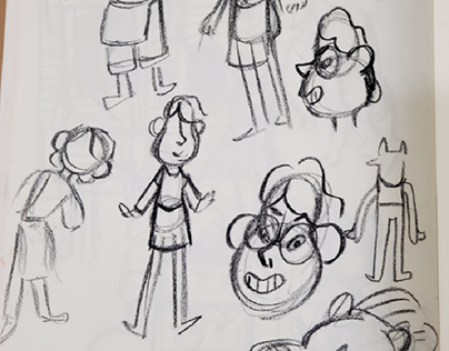 Concept sketches for character design