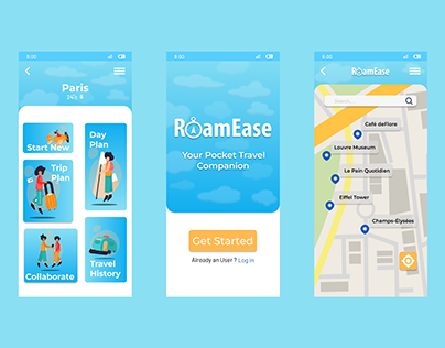 Travel Itinerary app UI design