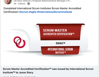 Professional Scrum Master Certification Program
