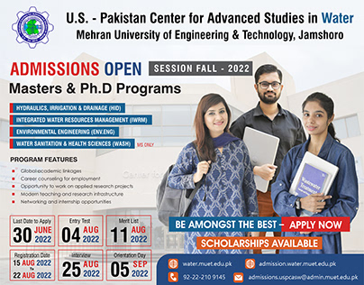 MS & PhD Programs in Pakistan's National Water Center