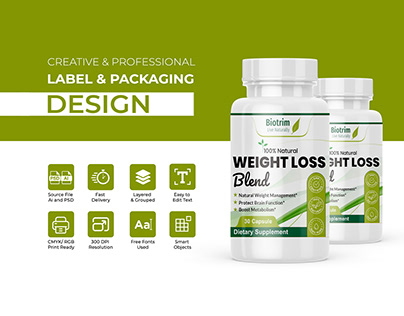 Supplement Product Packaging design