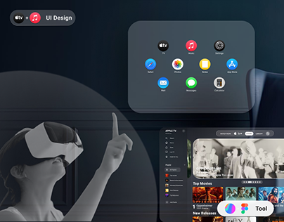 3D Apple vision pro - Apple Tv+ & Music