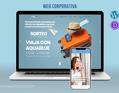 Web AquaBlue España (WordPress + DIVI)