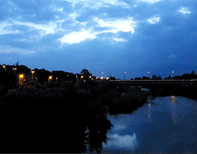 Perpignan, le Pont Arago [GIF]