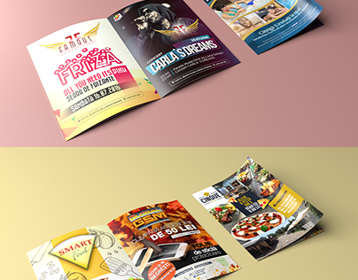 Page designs for a city-guide magazine