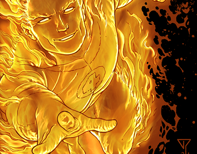Human Torch by Francis Portela (colors mine)