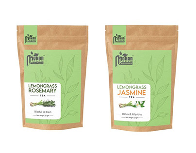Combo Of Herbal Lemongrass Rosemary , Jasmine Tea