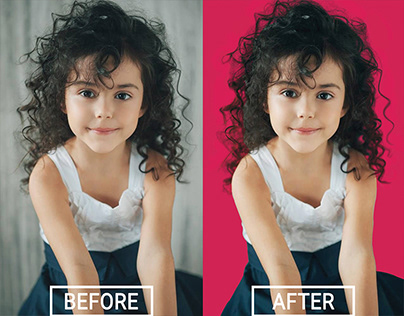 Background removal and hair masking by adobe photoshop