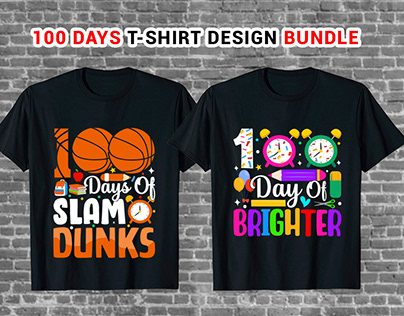 100 Days of the School t-shirt design