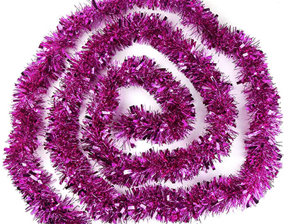 CCINEE Purple Tinsel Garland(B07S7VG338)