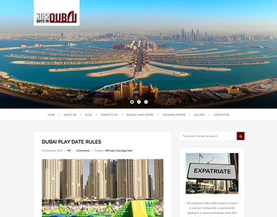 365 Days in Dubai Website Design