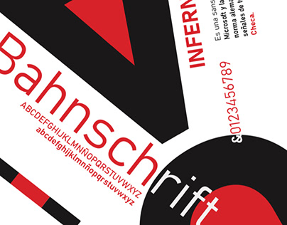 Cartel tipográfico Bahnschrift