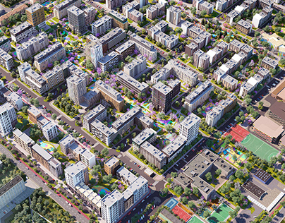 BIRD'S EYE VIEW OF THE RESIDENTIAL COMPLEX