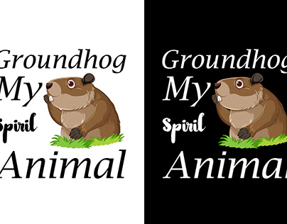 Groundhog Day Typography T-shirt Design