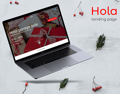 Landing page for Hola garage sale