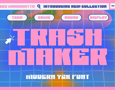TRASH MAKER - Modern Y2K Font