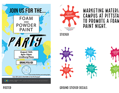 Marketing Material for Foam and Powder Paint Party