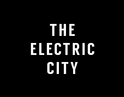 THE ELECTRIC CITY BLACK AND WHITE PRINT