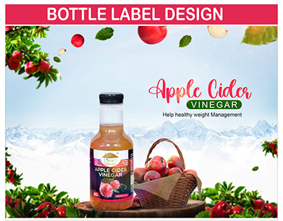 Apple Vinegar - Bottle Label Design