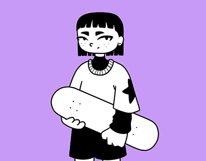 illustration | skater girl