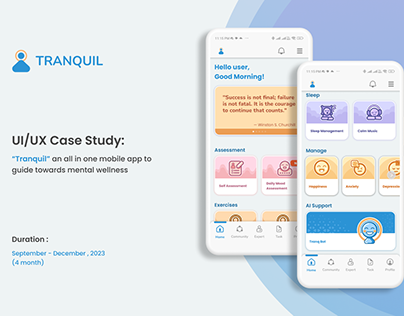 Tranquil-A mental wellness app