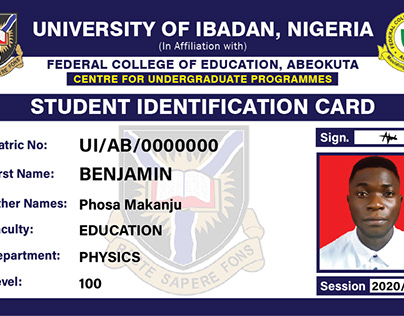 University of Ibadan Student Identity Card Redesign