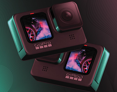 Project thumbnail - GOPRO HERO9 BLACK 3d Model and Poster Design