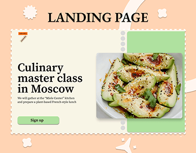 Landing page/Culinary master class